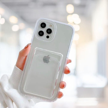 iPhone 14 Pro Max Clear Jelly Case with Card Holder